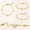 Sweetheart Crystal Bracelet | Gold & Silver Heart Bracelet