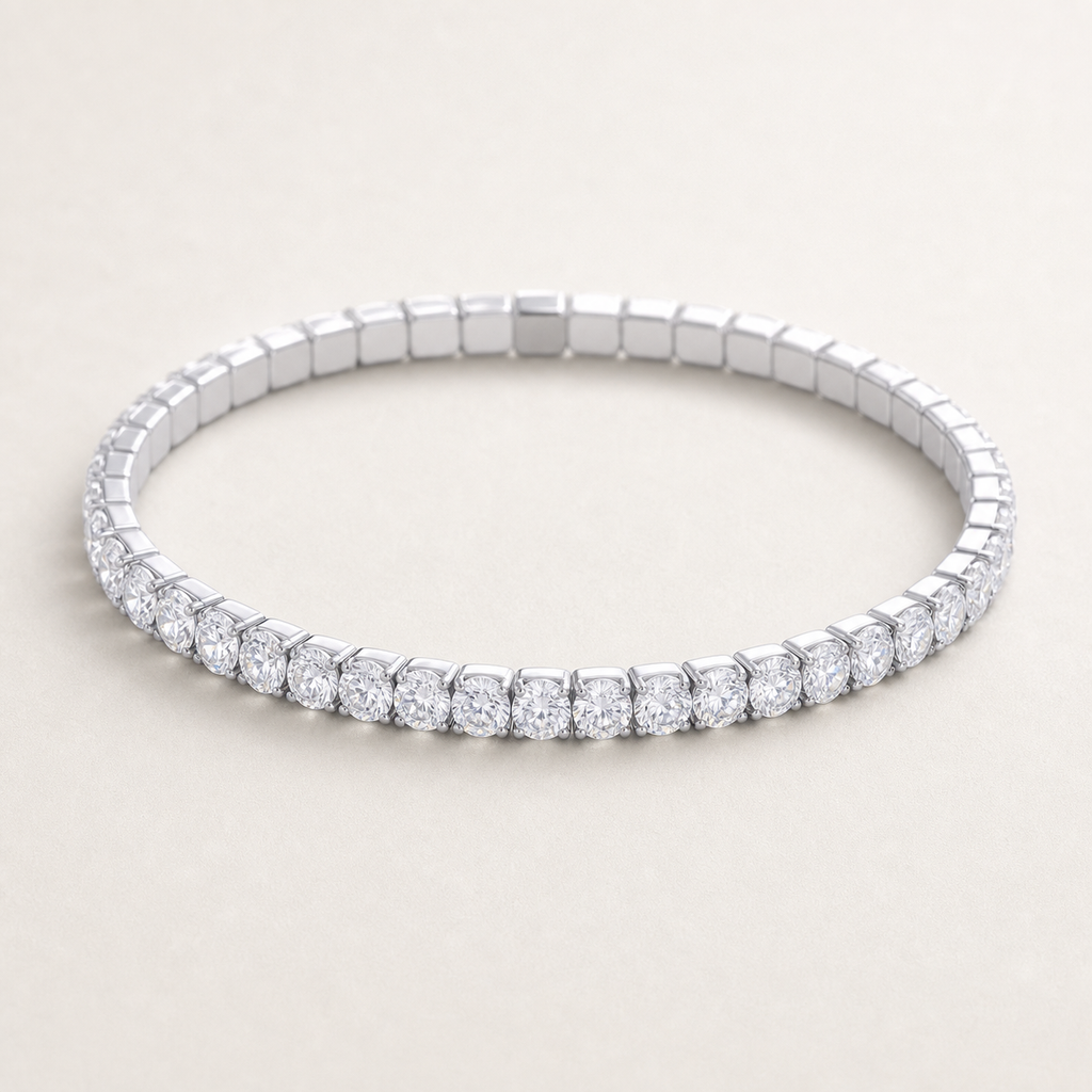 Clasp-Free 4mm Stretch Waterproof Tennis Bracelet